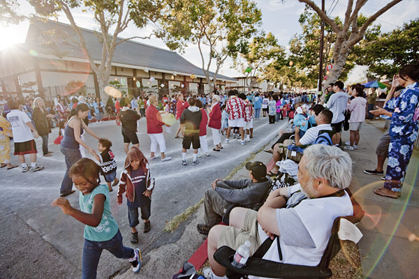 The Gardena Buddhist Church celebrates the Obon Matsuri with a bon odori, a public outdoor community dance on Saturday and Sunday, July 31 and August 1, 2010.