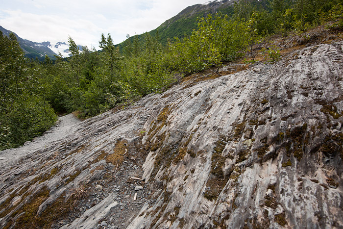 Glacier carved rock